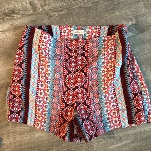 Hollister High Waisted pink tribal shorts